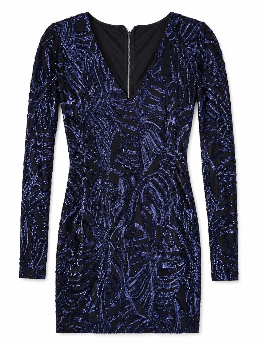 🆕 Fashion Nova • Black • Sequin • Mini Dress with Navy Sparkle • Small